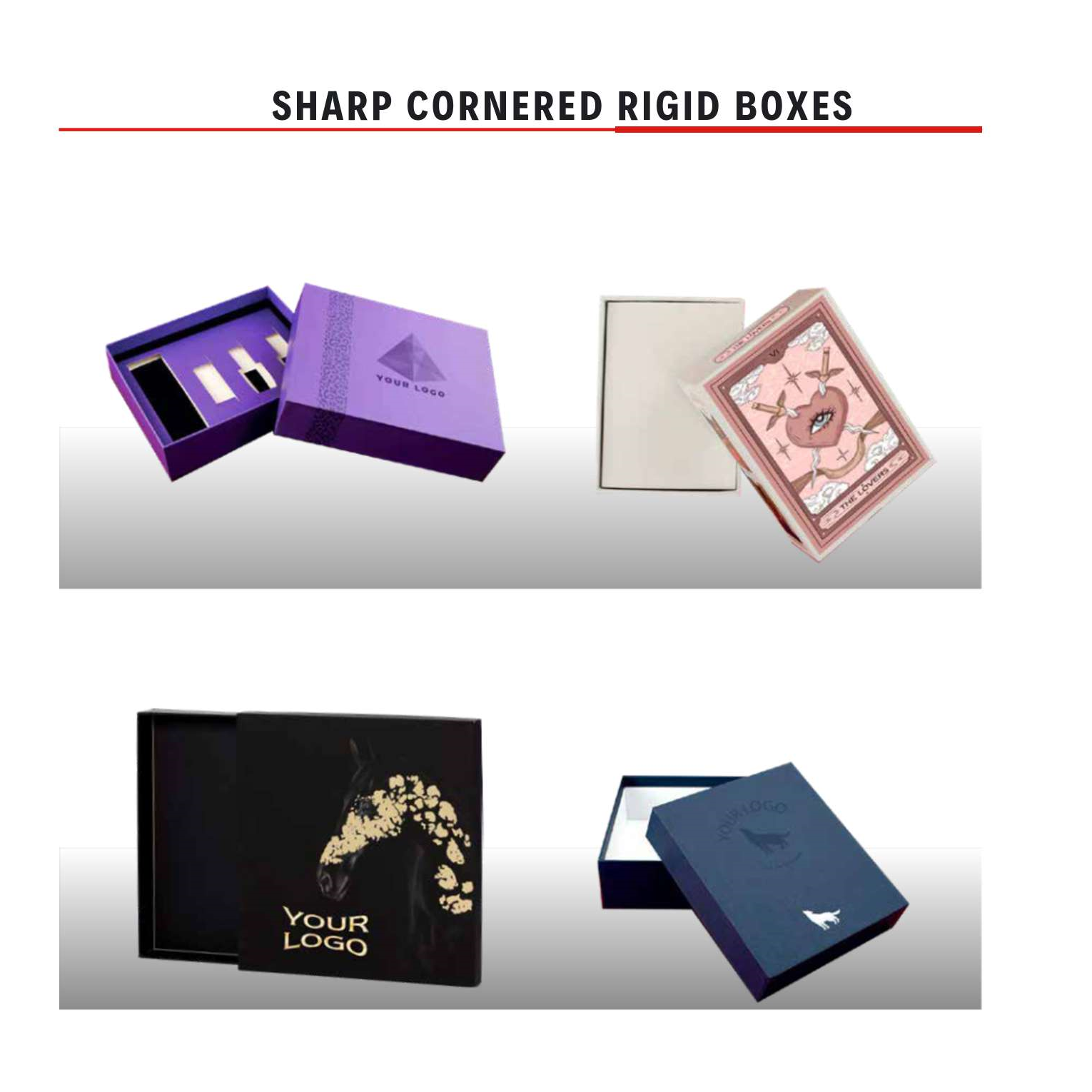 sharp cornered rigid boxes